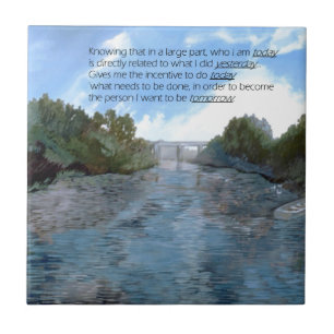 Who I am Today Inspirational Tile