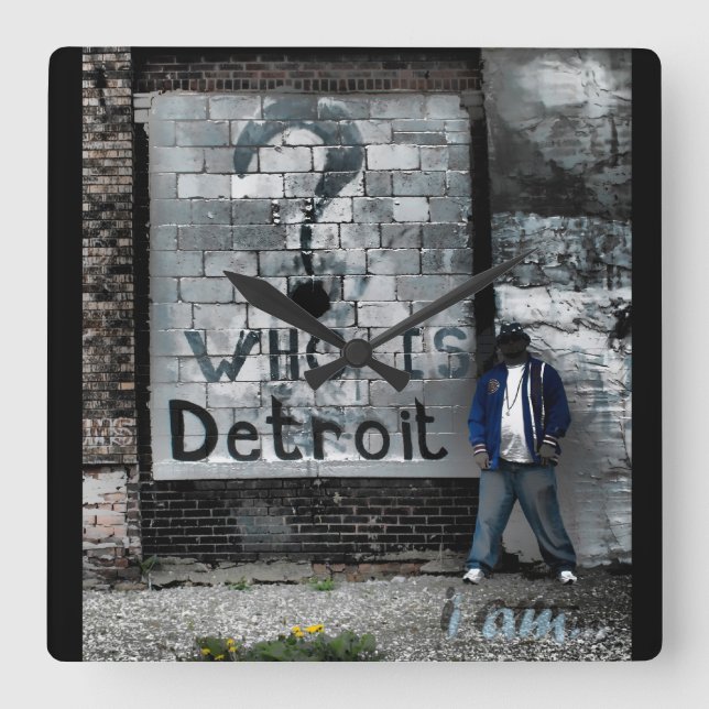 Who is Detroit (wall clock) Square Wall Clock (Front)
