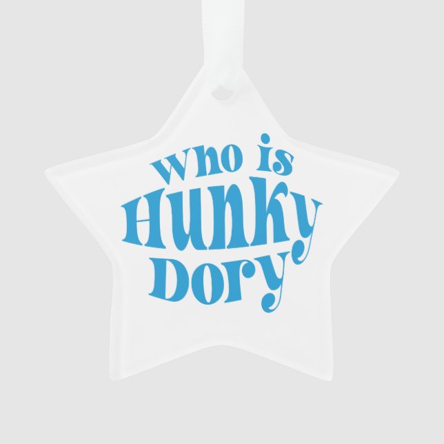 Who is Hunky Dory? Acrylic Ornament (Front)