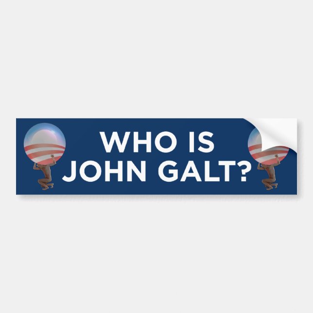 Who Is John Galt Bumper Sticker (Front)