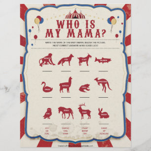 Who Is My Mama [Circus Theme] Custom Letterhead