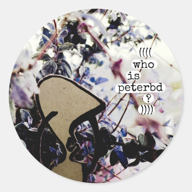 who is peterbd classic round sticker (Front)