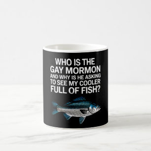 Who Is The Gay Mormon Funny LGBTQ Pride Fish Coffee Mug