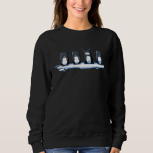 Who is the rabbit Penguins on an ice floe Sweatshirt