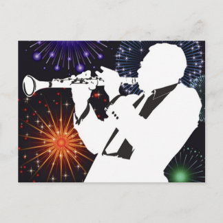 Who is this clarinet man? postcard