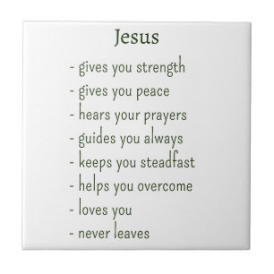 Who Jesus is Comforting Reminder Keepsake Gift Ceramic Tile