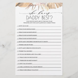 Who Knows Daddy Best Baby Shower Game