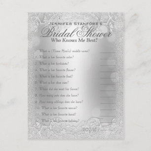 Who' Know's Me Game   Silver Elegance Postcard