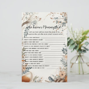 Who knows mummy baby shower game