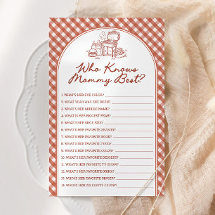 Who Knows Mummy Best Baby Q BBQ Baby Shower Game