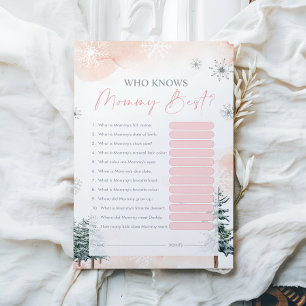 Who Knows Mummy Best Baby Shower Game