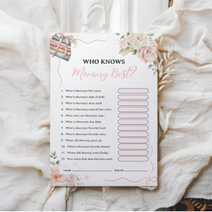 Who Knows Mummy Best Baby Shower Game
