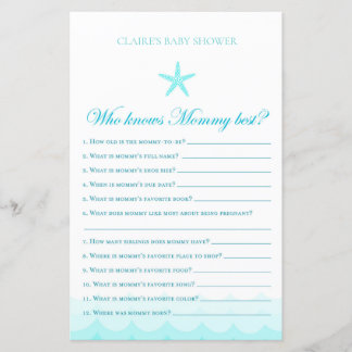 Who Knows Mummy Best - Baby Shower Game