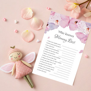 Who Knows Mummy Best? Baby Shower Game Fairy Theme