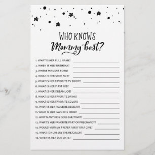 Who knows mummy best? Game Baby Shower Party game