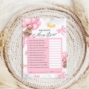 Who Knows Mummy Best Game Cards