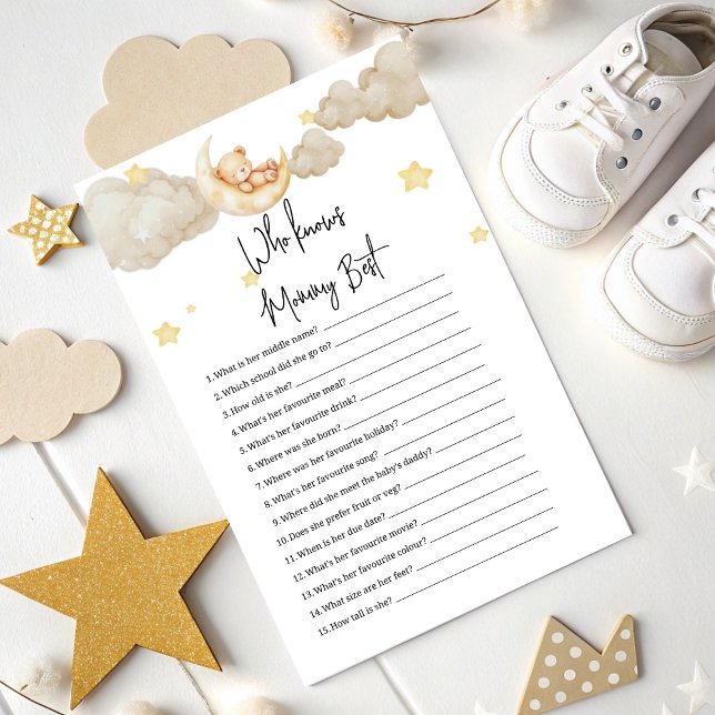 Who Knows Mummy Best Game Over the Moon Baby showe (Creator Uploaded)