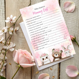 Who Knows Mummy Best Game - Woodland Theme