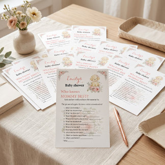 Who Knows Mummy Best? Golden Girl Baby Shower Game
