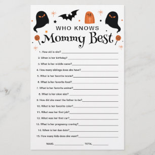 Who Knows Mummy Best Halloween Baby Shower Game