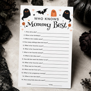 Who Knows Mummy Best Halloween Baby Shower Game