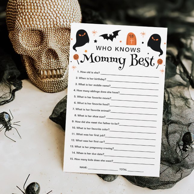 Who Knows Mummy Best Halloween Baby Shower Game (Creator Uploaded)