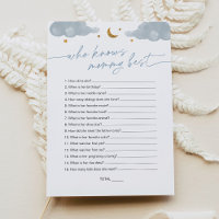 Who Knows Mummy Best Twinkle Star Baby Shower