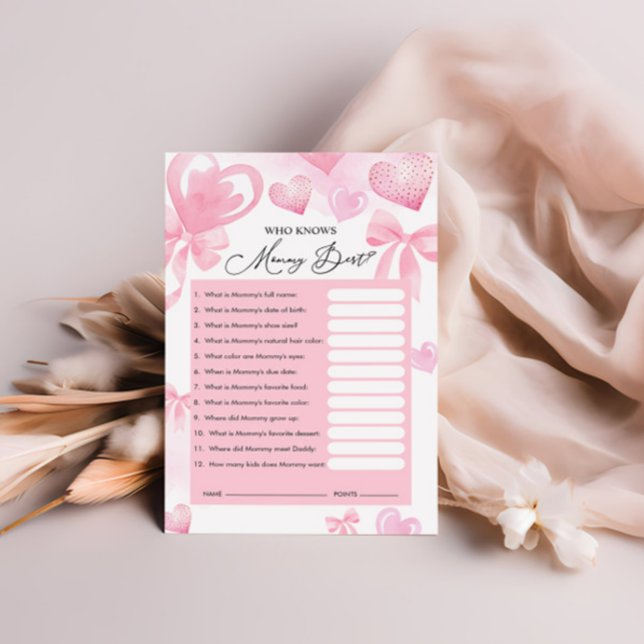 Who Knows Mummy Best Valentines Game Cards (Creator Uploaded)