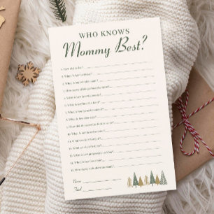 Who Knows Mummy Best Winter Baby Shower Game