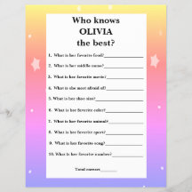 Who Knows The Birthday Girl Best Add Name 