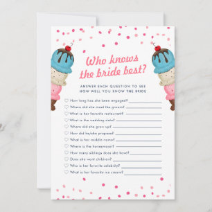 Who Knows the Bride Best Bridal Shower Game Invitation