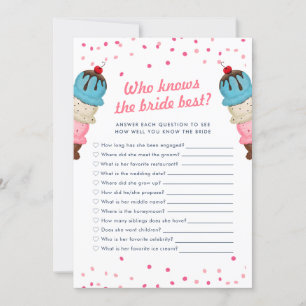 Who Knows The Bride Best Bridal Shower Game Invitation