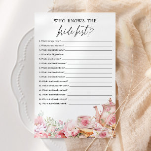 Who Knows The Bride Best Floral Tea Shower Game