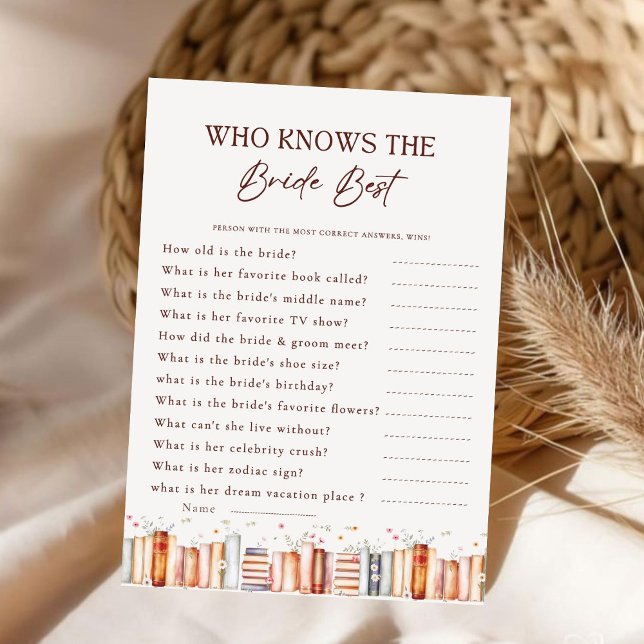  Who Knows the Bride Best Game Card (Creator Uploaded)