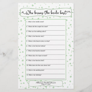 Who knows the bride best, he said she said 3991 flyer