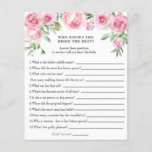 Who Knows the Bride the Best Bridal Shower Game