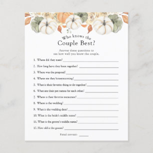 Who Knows the Couple Best Bridal Shower Game