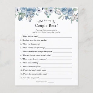 Who Knows the Couple Best Bridal Shower Game