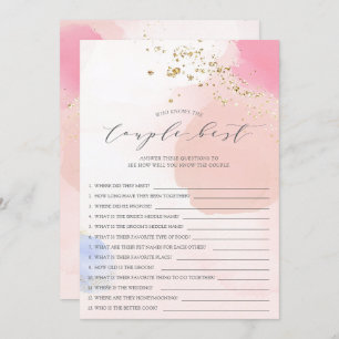 Who Knows the Couple Best Bridal Shower Game Invit Invitation