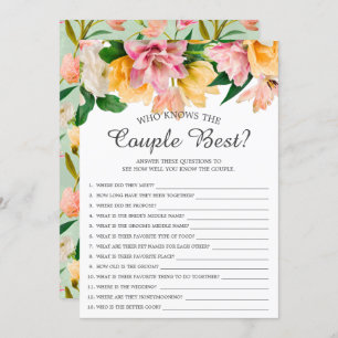 Who Knows the Couple Best Bridal Shower Game Invit Invitation