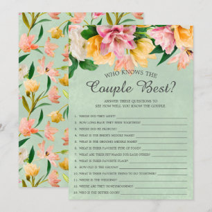 Who Knows the Couple Best Bridal Shower Game Invitation