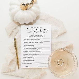 Who Knows The Couple Best Bridal Shower Game Invitation