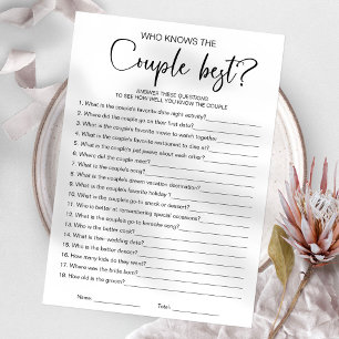 Who Knows The Couple Best Bridal Shower Game Invitation