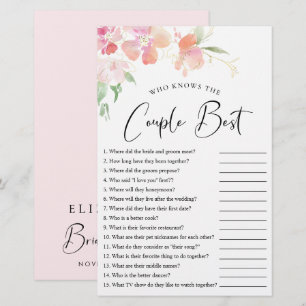 Who Knows the Couple Best Floral Shower Game