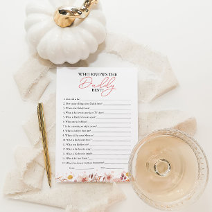 Who Knows the Daddy Best Fall Baby Shower Game Invitation