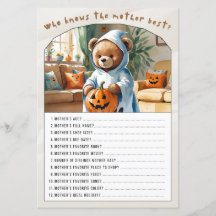 Who Knows The Mother Best Halloween Baby Shower