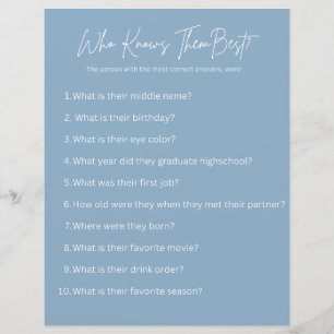 Who Knows Them Best? Party Game