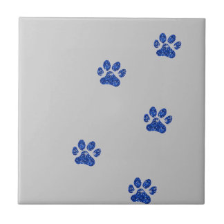 Who left the paw prints??? ceramic tile