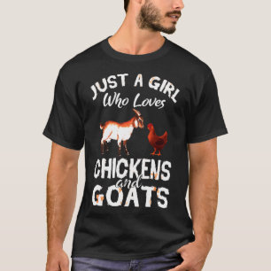 Who Loves Chickens And Goats Farm T-Shirt