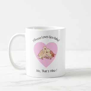 Who Loves You Baby Cute Owls Valentine Coffee Mug